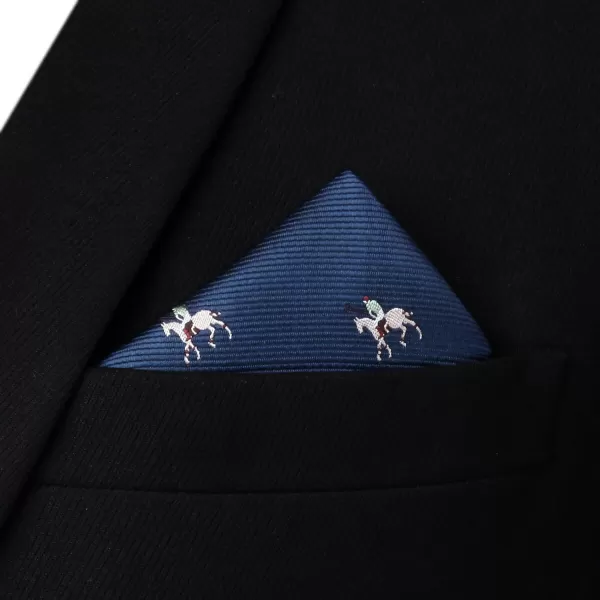 HISDERN Bow Ties for Men Self Tie Animal Bowties Pocket Square Woven Silk Fun Bowtie Handkerchief Set for Wedding Party