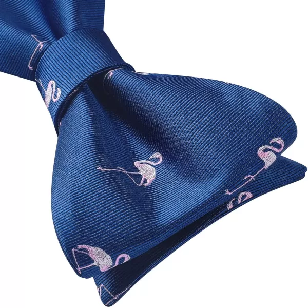 HISDERN Bow Ties for Men Self Tie Animal Bowties Pocket Square Woven Silk Fun Bowtie Handkerchief Set for Wedding Party