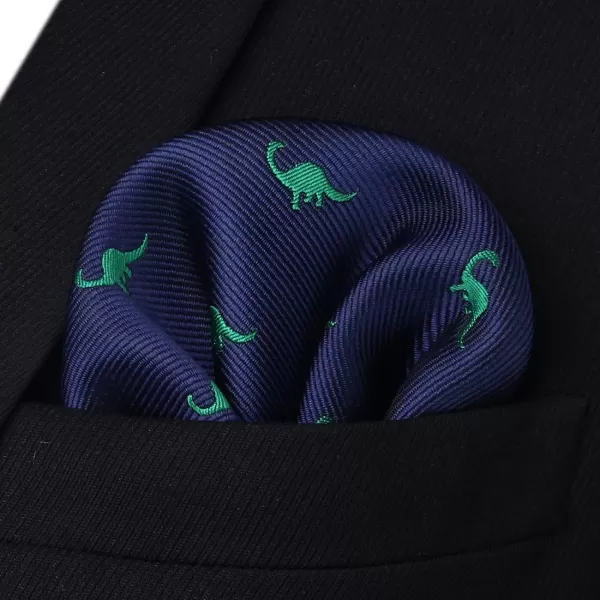 HISDERN Bow Ties for Men Self Tie Animal Bowties Pocket Square Woven Silk Fun Bowtie Handkerchief Set for Wedding Party