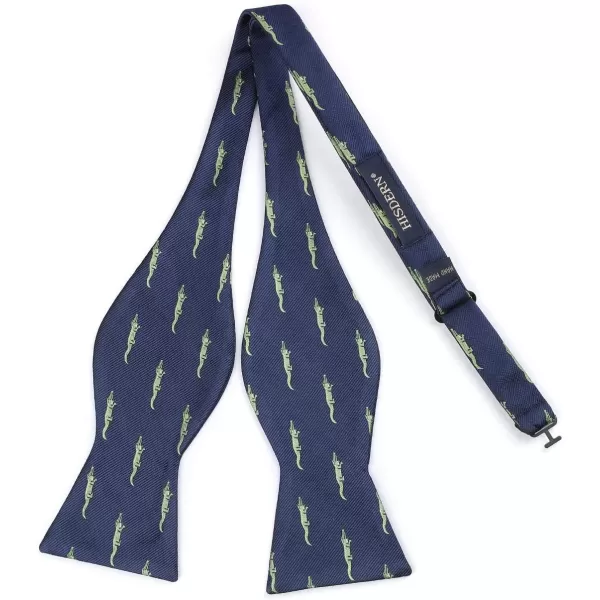 HISDERN Bow Ties for Men Self Tie Animal Bowties Pocket Square Woven Silk Fun Bowtie Handkerchief Set for Wedding Party
