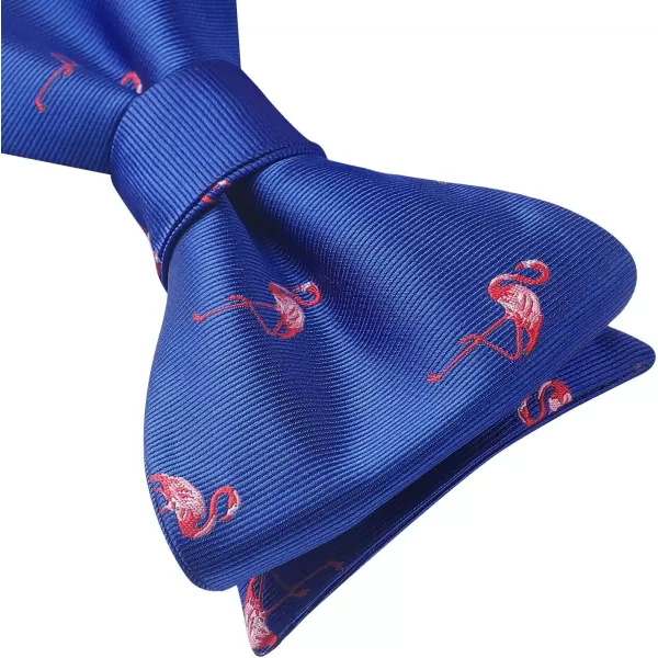 HISDERN Bow Ties for Men Self Tie Animal Bowties Pocket Square Woven Silk Fun Bowtie Handkerchief Set for Wedding Party