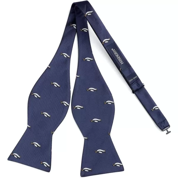 HISDERN Bow Ties for Men Self Tie Animal Bowties Pocket Square Woven Silk Fun Bowtie Handkerchief Set for Wedding Party