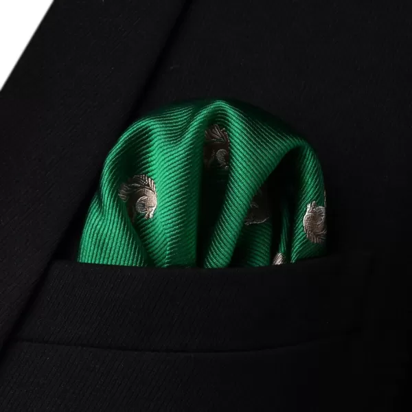 HISDERN Bow Ties for Men Self Tie Animal Bowties Pocket Square Woven Silk Fun Bowtie Handkerchief Set for Wedding Party