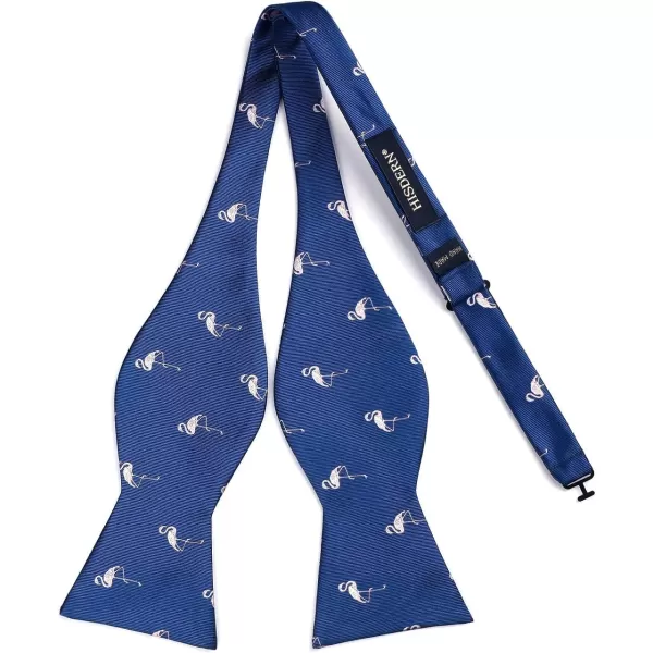 HISDERN Bow Ties for Men Self Tie Animal Bowties Pocket Square Woven Silk Fun Bowtie Handkerchief Set for Wedding Party