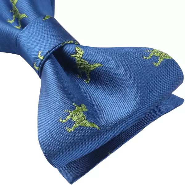 HISDERN Bow Ties for Men Self Tie Animal Bowties Pocket Square Woven Silk Fun Bowtie Handkerchief Set for Wedding Party