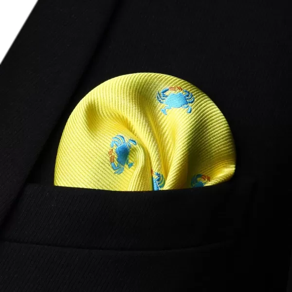 HISDERN Bow Ties for Men Self Tie Animal Bowties Pocket Square Woven Silk Fun Bowtie Handkerchief Set for Wedding Party