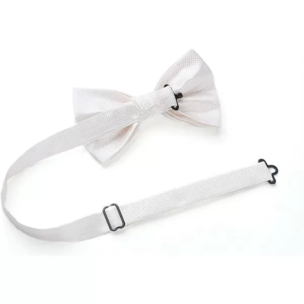 HISDERN Bow Ties for Men Solid Color Pre-Tie Bow Tie and Pocket Square Set Classic Formal Tuxedo Bowties for Wedding Party