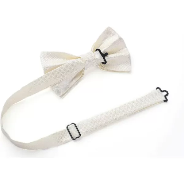 HISDERN Bow Ties for Men Solid Color Pre-Tie Bow Tie and Pocket Square Set Classic Formal Tuxedo Bowties for Wedding Party