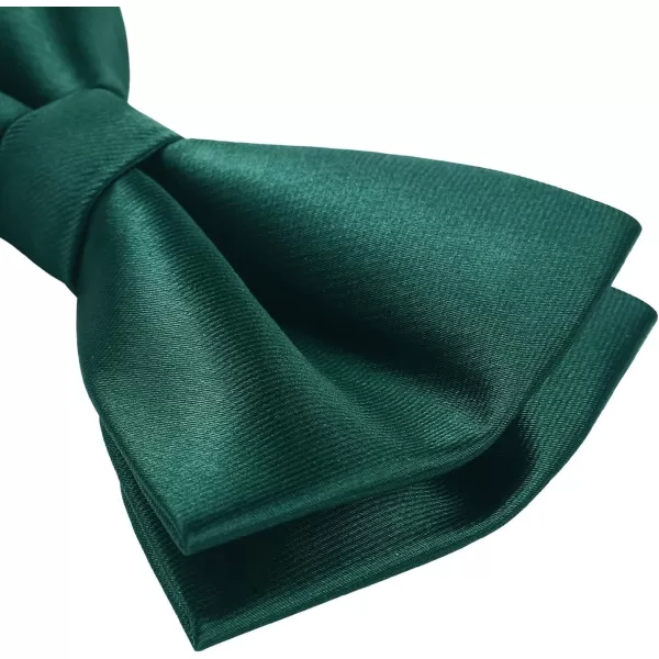 HISDERN Bow Ties for Men Solid Color Pre-Tie Bow Tie and Pocket Square Set Classic Formal Tuxedo Bowties for Wedding Party