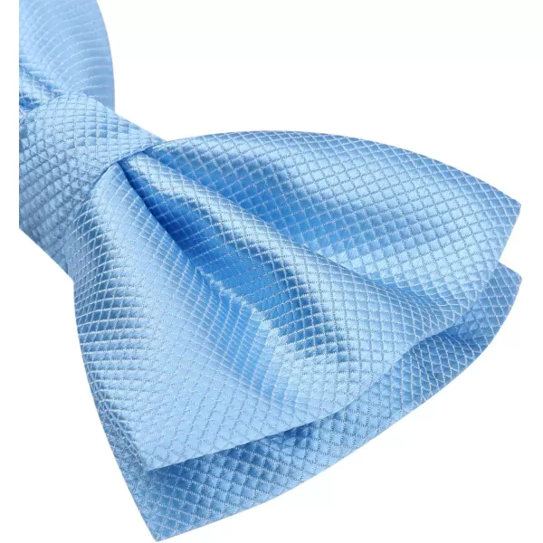 HISDERN Bow Ties for Men Solid Color Pre-Tie Bow Tie and Pocket Square Set Classic Formal Tuxedo Bowties for Wedding Party