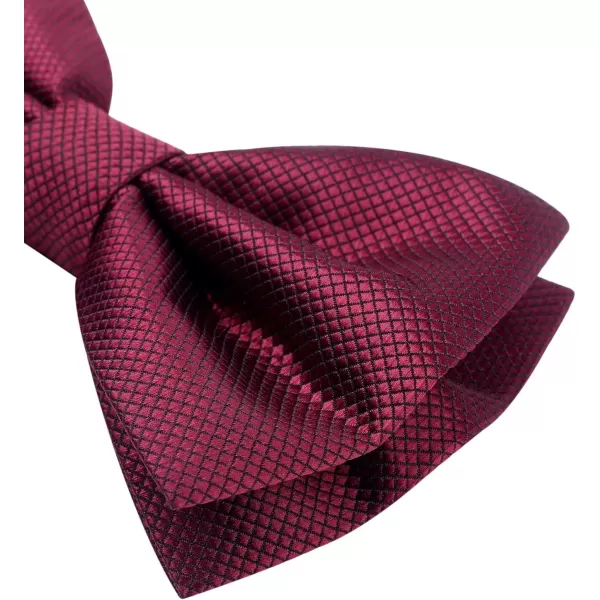 HISDERN Bow Ties for Men Solid Color Pre-Tie Bow Tie and Pocket Square Set Classic Formal Tuxedo Bowties for Wedding Party