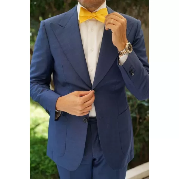 HISDERN Bow Ties for Men Solid Color Self Tie Bow Tie Pocket Square Set Classic Formal Satin Bowties for Tuxedo Wedding Party