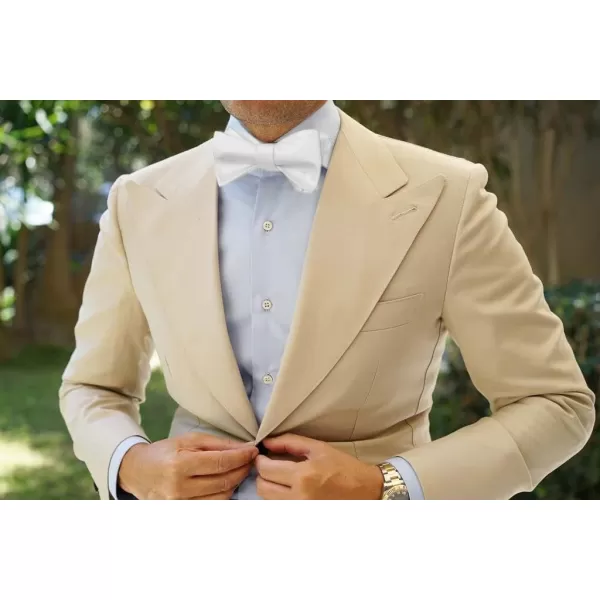 HISDERN Bow Ties for Men Solid Color Self Tie Bow Tie Pocket Square Set Classic Formal Satin Bowties for Tuxedo Wedding Party