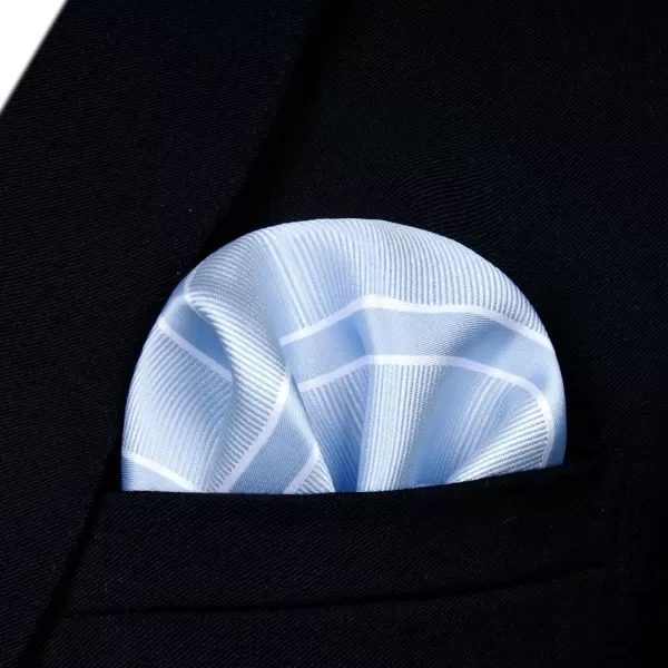 HISDERN Bow Ties for Men Striped Bowties Men's Self Tie Bowtie Handkerchief Formal Tuxedo Wedding Bowties and Pocket Square