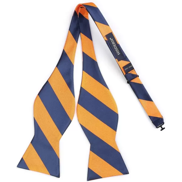 HISDERN Bow Ties for Men Striped Bowties Men's Self Tie Bowtie Handkerchief Formal Tuxedo Wedding Bowties and Pocket Square