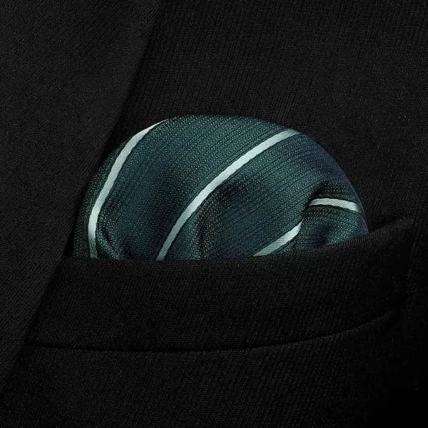 HISDERN Bow Ties for Men Striped Bowties Men's Self Tie Bowtie Handkerchief Formal Tuxedo Wedding Bowties and Pocket Square