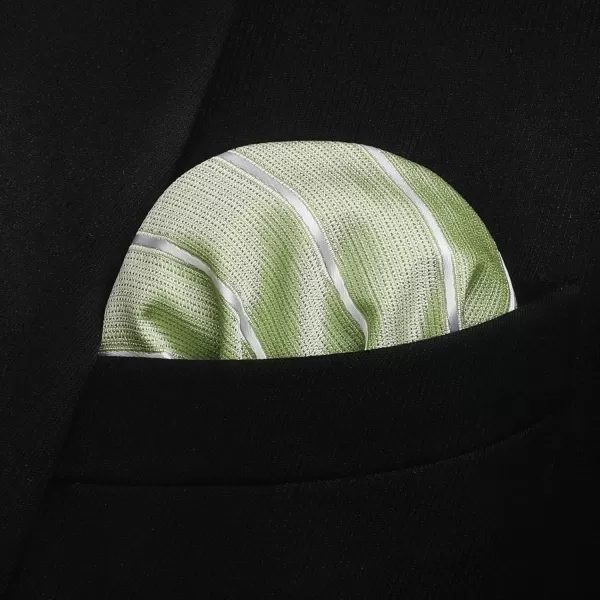 HISDERN Bow Ties for Men Striped Bowties Men's Self Tie Bowtie Handkerchief Formal Tuxedo Wedding Bowties and Pocket Square