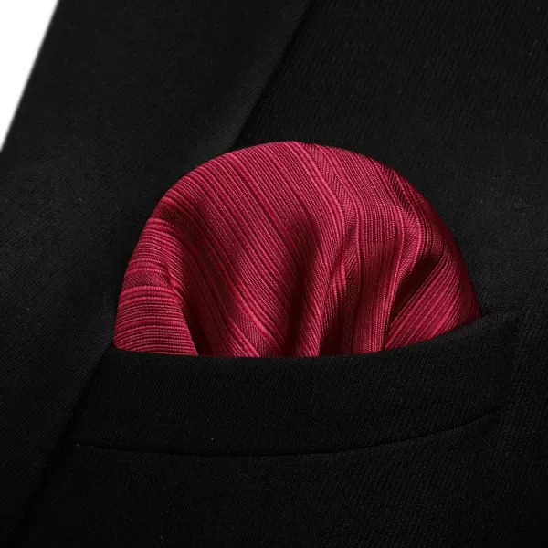 HISDERN Bow Ties for Men Striped Bowties Men's Self Tie Bowtie Handkerchief Formal Tuxedo Wedding Bowties and Pocket Square