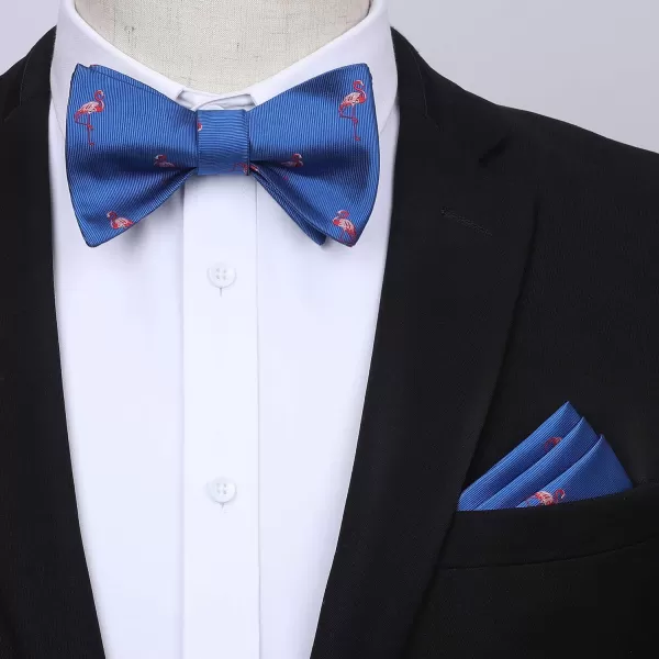HISDERN Bow tie and Suspenders for Men Plaid Suspender Self Bowtie Pocket Square Adjustable Y Shape Mens Trouser Braces
