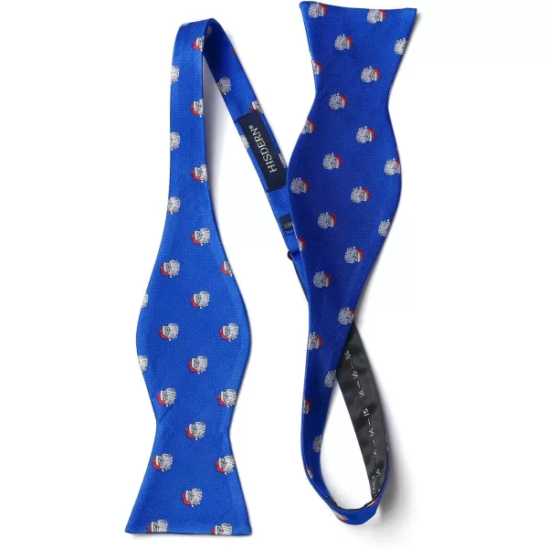 HISDERN Christmas Bow Ties for Men Xmas Self-tied Bowties and Pocket Square Set Festival Woven Bowtie Handkerchief