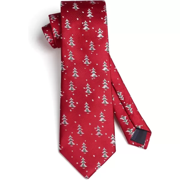 HISDERN Christmas Ties for Men Holiday Festival Funny Tie and Pocket Square Set Vacation Xmas Party Necktie Handkerchief