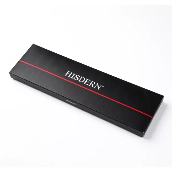 HISDERN Extra Long Ties for Men Classic Floral Tie and Pocket Square Elegant Silk Necktie Handkerchief Set Wedding Party