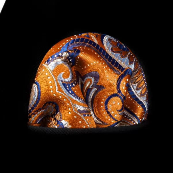 HISDERN Extra Long Ties for Men Classic Floral Tie and Pocket Square Elegant Silk Necktie Handkerchief Set Wedding Party