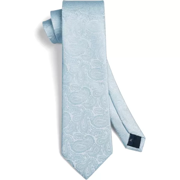 HISDERN Extra Long Ties for Men Classic Floral Tie and Pocket Square Elegant Silk Necktie Handkerchief Set Wedding Party