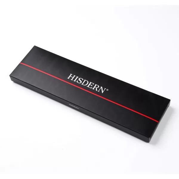 HISDERN Extra Long Ties for Men Classic Floral Tie and Pocket Square Elegant Silk Necktie Handkerchief Set Wedding Party