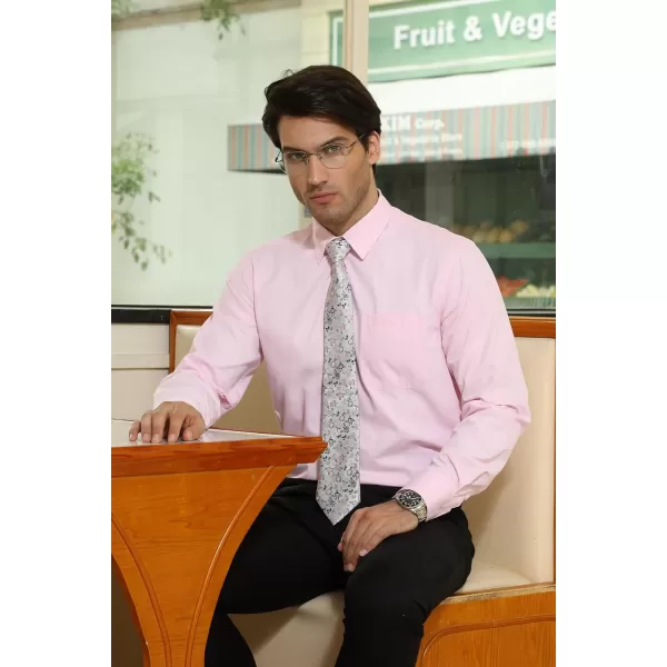 HISDERN Men Floral Ties Woven Classic 3.4" Necktie Set Formal tie Pocket Square for Wedding with Handkerchief Gift Box