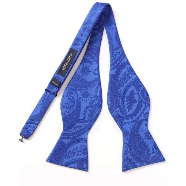 HISDERN Mens Bow Ties Floral Paisley Self Bow Ties for Men Formal Woven Silk Pocket Square Set with Gift Box for wedding