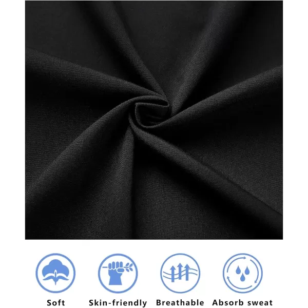 HISDERN Mens Dress Shirts Long Sleeve Button Down Casual Shirts for Men Inner Contrast Formal Business Tuxedo Wedding Shirt)