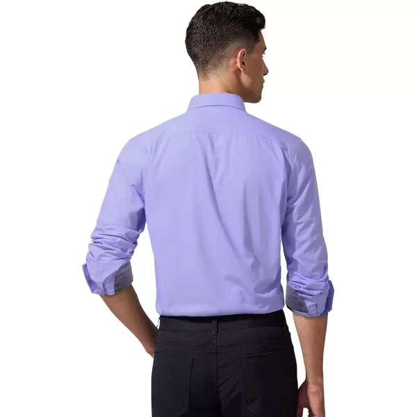 HISDERN Mens Dress Shirts Long Sleeve Button Down Casual Shirts for Men Inner Contrast Formal Business Tuxedo Wedding Shirt