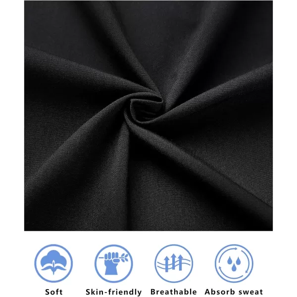 HISDERN Mens Dress Shirts Long Sleeve Button Down Casual Shirts for Men Inner Contrast Formal Business Tuxedo Wedding Shirt)