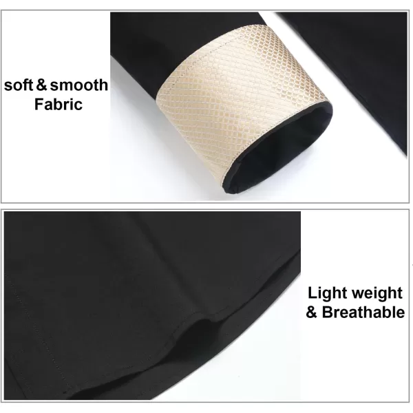 HISDERN Mens Dress Shirts Long Sleeve Button Down Casual Shirts for Men Inner Contrast Formal Business Tuxedo Wedding Shirt)