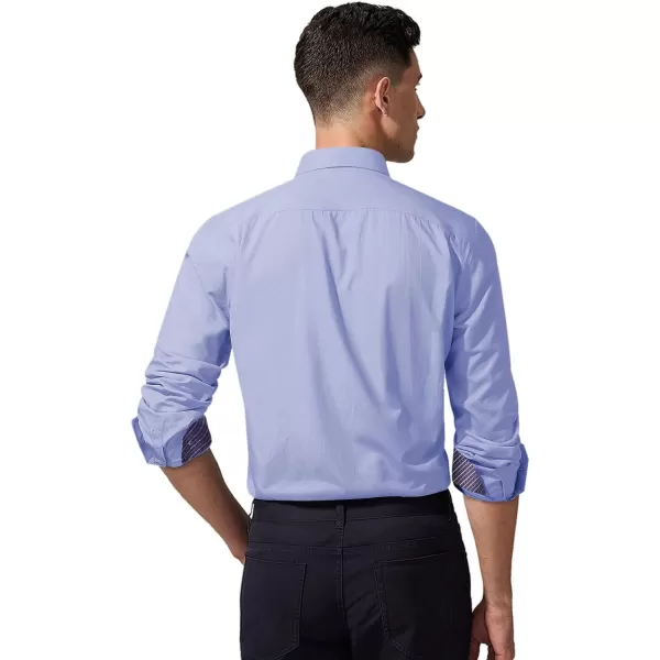 HISDERN Mens Dress Shirts Long Sleeve Button Down Casual Shirts for Men Inner Contrast Formal Business Tuxedo Wedding Shirt