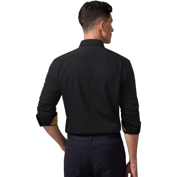 HISDERN Mens Dress Shirts Long Sleeve Button Down Casual Shirts for Men Inner Contrast Formal Business Tuxedo Wedding Shirt