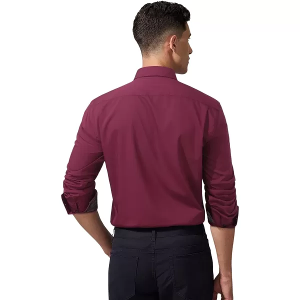 HISDERN Mens Dress Shirts Long Sleeve Button Down Casual Shirts for Men Inner Contrast Formal Business Tuxedo Wedding Shirt