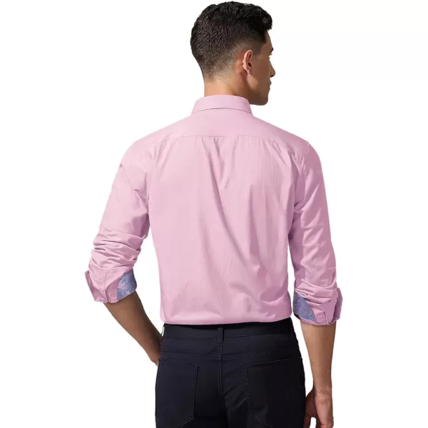 HISDERN Mens Dress Shirts Long Sleeve Button Down Casual Shirts for Men Inner Contrast Formal Business Tuxedo Wedding Shirt
