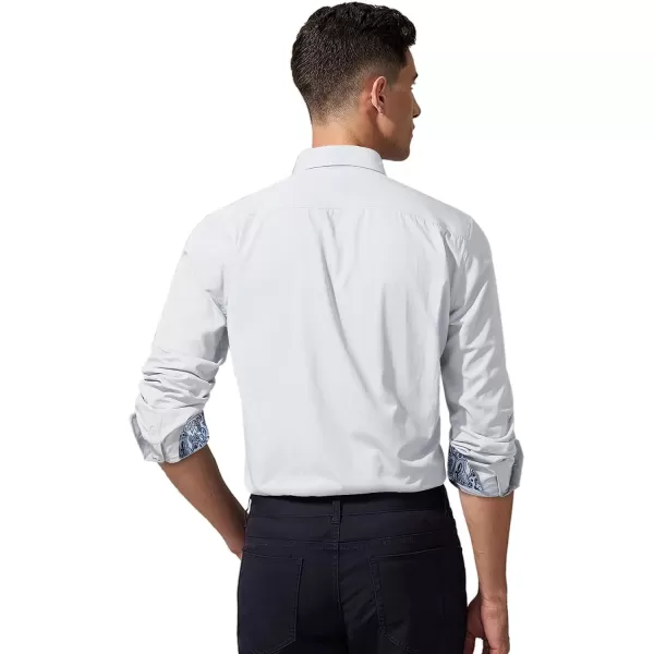 HISDERN Mens Dress Shirts Long Sleeve Button Down Casual Shirts for Men Inner Contrast Formal Business Tuxedo Wedding Shirt