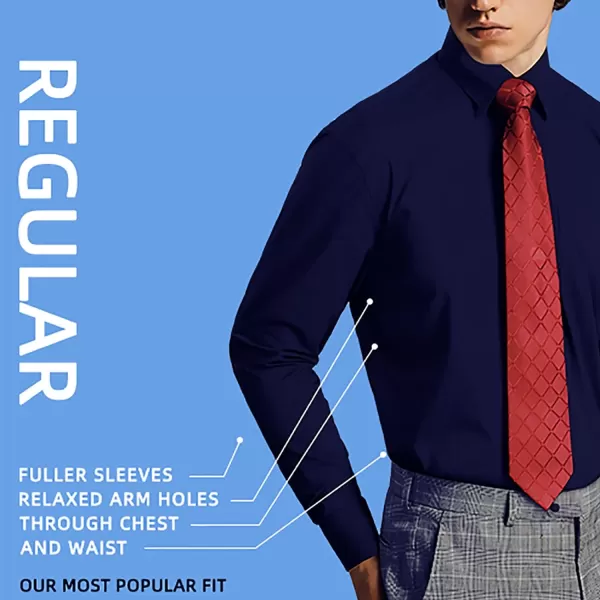 HISDERN Mens Dress Shirts Long Sleeve Button Down Shirts for Men Casual Solid Formal Business Regular Fit Shirt with Pocket
