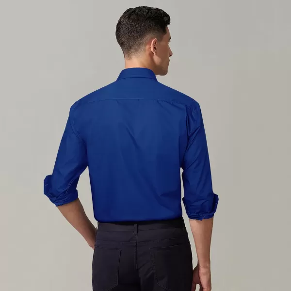 HISDERN Mens Dress Shirts Long Sleeve Button Down Shirts for Men Casual Solid Formal Business Regular Fit Shirt with Pocket