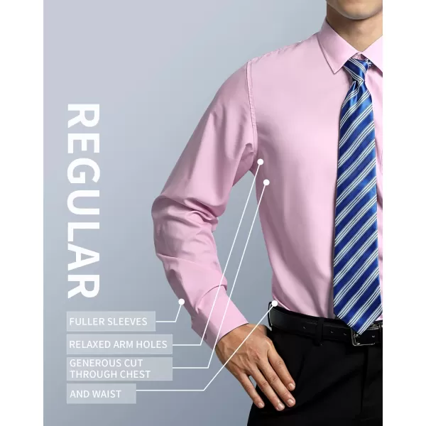 HISDERN Mens Dress Shirts Long Sleeve Button Down Shirts for Men Casual Solid Formal Business Regular Fit Shirt with Pocket