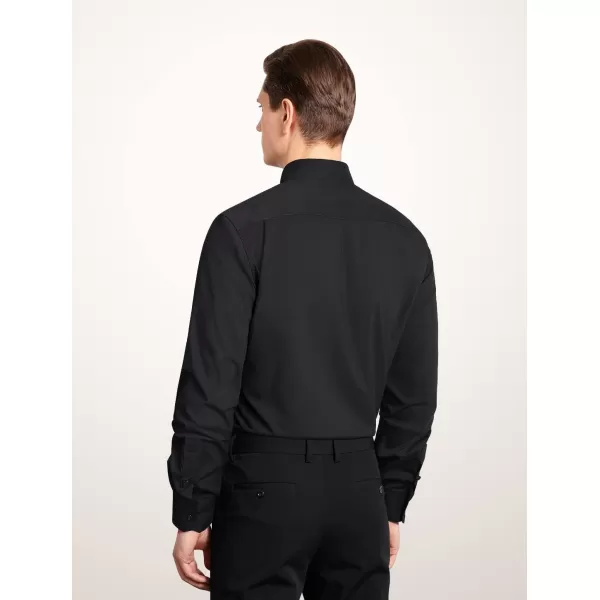HISDERN Mens Dress Shirts Long Sleeve Button Down Shirts for Men Casual Solid Formal Business Regular Fit Shirt with Pocket