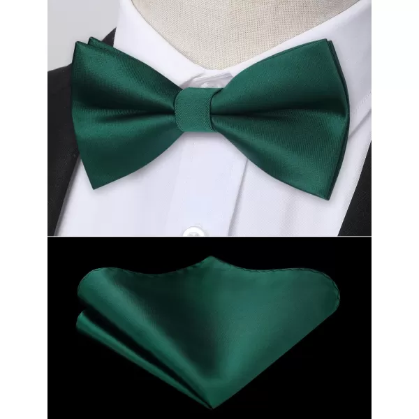HISDERN Mens Elastic Suspenders and Bow tie Set Solid Color Adjustable X-Back Suspender for Wedding Formal Tuxedo Braces