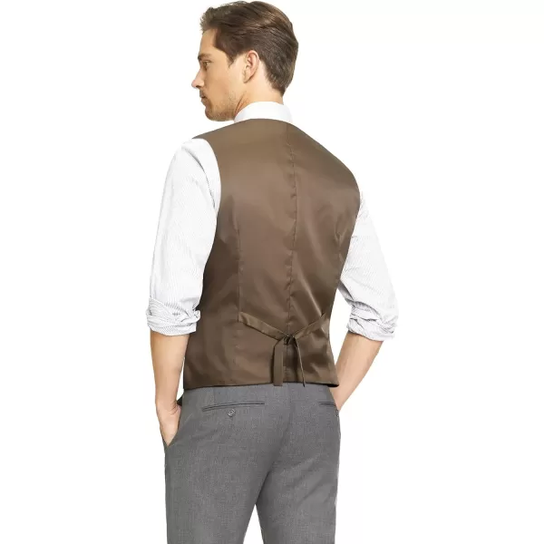 HISDERN Men's Herringbone Tweed Vest British Wedding Premium Wool Blend Suit Vest Business Formal Dress Vests Waistcoat