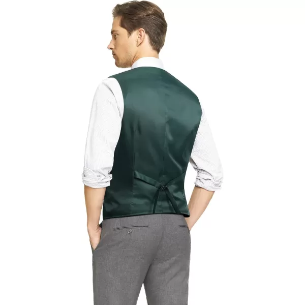 HISDERN Men's Herringbone Tweed Vest British Wedding Premium Wool Blend Suit Vest Business Formal Dress Vests Waistcoat