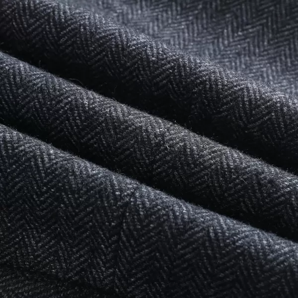 HISDERN Men's Herringbone Tweed Vest British Wedding Premium Wool Blend Suit Vest Business Formal Dress Vests Waistcoat