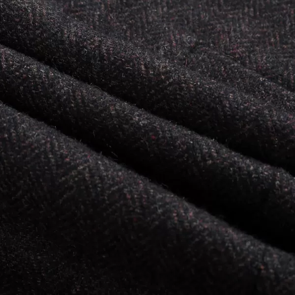 HISDERN Men's Herringbone Tweed Vest British Wedding Premium Wool Blend Suit Vest Business Formal Dress Vests Waistcoat