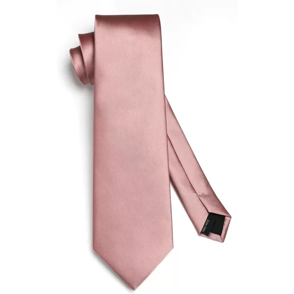 HISDERN Mens Solid Color Ties Formal Satin Necktie and Pocket Square Set Classic Wedding Business Tie &amp; Handkerchief